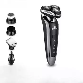 Электробритва для мужчин, стрижка волос, 3D плавающее лезвие, моющееся, тип C, USB, перезаряжаемая, бритвенная машинка для бороды, мужская машинка для стрижки волос