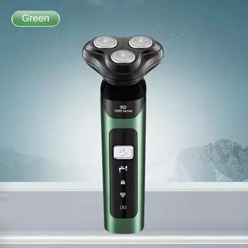 Электробритва для мужчин Водонепроницаемый электрический триммер Бритва для влажной и сухой бритья Дисплей 3D Плавающее лезвие для всего тела Моющиеся подарки USB Подзарядка