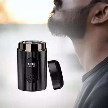 Электробритва для удаления волос на лице, мягкое и безболезненное бритье, компактная для мужчин, борода на лице чёрный