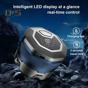 Электробритва IPX8 Водонепроницаемость Технология влажного и сухого бритья Плавающая головка 6D Быстрое бритье Магнитный дизайн Светодиодный дисплей Электробритва серый