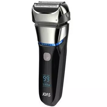 Электробритва Joas JS-5810, водонепроницаемый ЖК-дисплей, задний триммер, тип C, зарядка