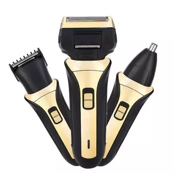 Электробритва Linco FS-1608 с двойным возвратно-поступательным движением лезвий Reciprocating double cutter head золотой