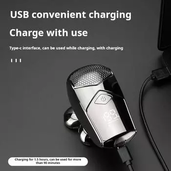 Электробритва мужская новая водонепроницаемая перезаряжаемая мини мужская карманная машинка маленькая стальная электробритва пистолет для бритья золотой