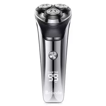 Электробритва на 27 лезвий, изготовленная в Электробритва для 3D-вращения, влажного и сухого бритья, низкая электрическая блокировка головки, USB-быстрый, можно бриться в светодиодах, оставшихся