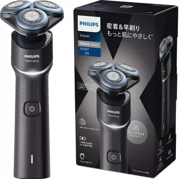 Электробритва Philips 5000X Series электрическая бритва для мужчин роторная для ванны черный (27 лезвий, тип, можно мыть) X5007/00