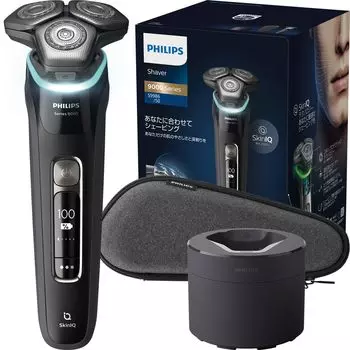 Электробритва Philips 9000 Series Model с чистящим устройством Электробритва для мужчин Bath Shaving Black (72 лезвия, вращающиеся/технология SkinIQ и