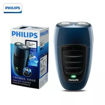Электробритва Philips PQ190 Электробритва PQ190 Портативная бритва с двойной головкой и перезаряжаемым импортным лезвием для мужских путешествий синий