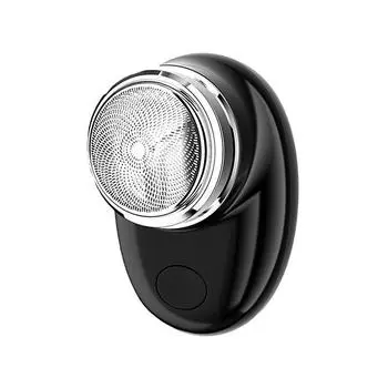 Электробритва Портативная бритва Мужская дорожная одежда Влажная и сухая бритва USB перезаряжаемая бритва Тип C зарядка Мини бритвенный станок чёрный