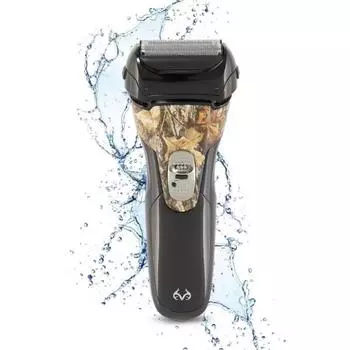 Электробритва Realtree премиум-класса для бритья и ухода за бородой, 2 беспроводных лезвия, сетка, зарядка через USB, аккумулятор из нержавеющей стали