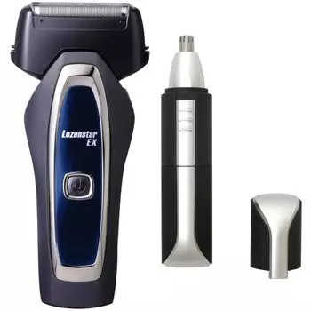 Электробритва Rozenstar AC Electric 3 Power LED с двойным лезвием, триммером для носа, ушей, трубчатой конструкцией, работающая от батареек AZ949194 [Набор продуктов] чёрный