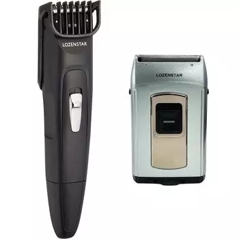 Электробритва Rozenstar Washable Pocket Sled Shaver Ultra Small с кнопкой блокировки, работающая от батареек, моющаяся, с электробритвой для бороды, маленькая с насадками серебряный