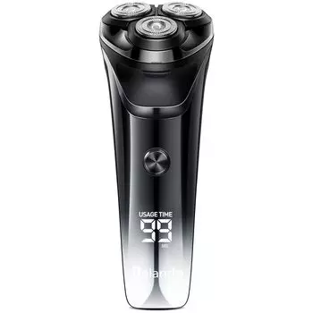 Электробритва с 27 лезвиями, выполненными в 3D, вращающимися, электрическими, для сухого и влажного бритья, с низким уровнем шума, электрической блокировкой головки, USB-портом для быстрой очистки, светодиодом для остаточного количества воды, триммером