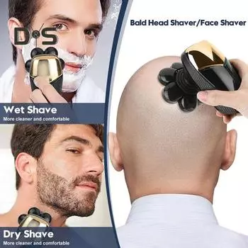 Электробритва с 7 головками, цифровой дисплей, USB-зарядка, водонепроницаемая бритва, триммер для бороды, носа, лица, щетка для чистки, инструмент для удаления волос A