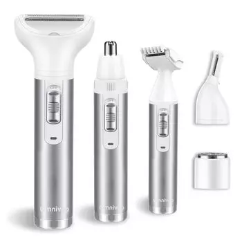 Электробритва vio для женщин, 5 в 1, перезаряжаемая через USB, маленькая, легкая электробритва, бритва для тела, женская бритва для бровей, бритва Vio, бритва для волос серый