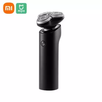 Электробритва Xiaomi Mijia S500 IPX7 Водонепроницаемая мужская бритва с тройной плавающей головкой, Триммер с двумя лезвиями для сухой и влажной уборки со светодиодным дисплеем