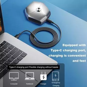 Электробритва Yousheng для мужчин, водонепроницаемая, типа C, перезаряжаемая, мини-бритва для путешествий, портативный триммер для удаления волос и бороды, подарок отцу и парню серебряный