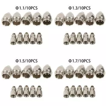 Электрод с наконечником сопла P 80 10 шт. Комплект расходных резаков для плазменной резки, новый 1.1mm