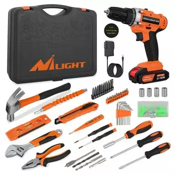 Электродрель 12В электродрель со светодиодом электрическая электродрель 12В электродрель с регулируемой скоростью двойная электродрель бытовой инструмент для дома домашний инструмент оранжевый