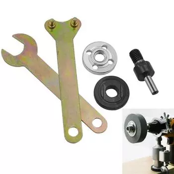 Электродрель Адаптер шпинделя для угловой шлифовальной машины Шатун для отрезного диска Полировальный круг Металлический держатель ручки 6mm