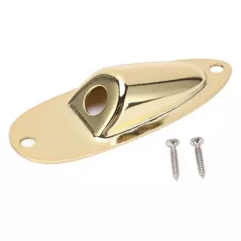 Электрогитара Джек Пластина Вход Выход Гнездо Лодка Стиль Инструмент Аксессуар с Винтом Золото