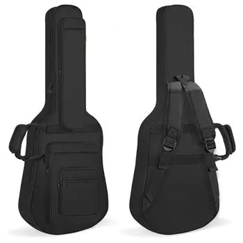 Электрогитара IBVIVIC Soft Guitar Gig 10mm Shoulder Large 6 Легко истираемый черный чехол, чехол, чехол, легкий, сумка, губка, сумка, дамская сумочка,