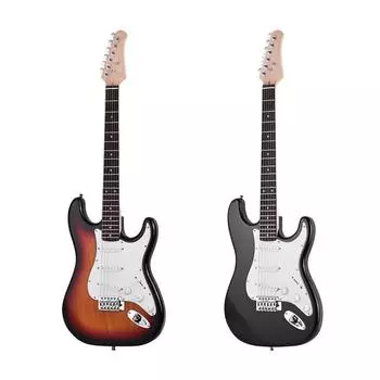 Электрогитара из цельного дерева, корпус из павловнии, кленовый гриф, 21 лад, 6 струн, с трубкой для динамика чёрный