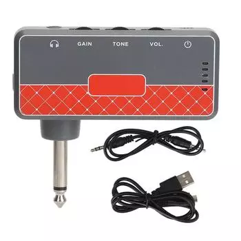 Электрогитара Усилитель для наушников Карманный гитарный усилитель для наушников Портативный усилитель звуковых эффектов Аксессуар