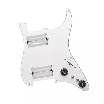 Электрогитары Пикгард Звукосниматель 11 Отверстий Прочный Практичный Сменный Гитарный Запасной Элемент Проводка White