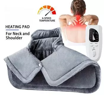 Электрогрелка для плеч и шеи, согревающее одеяло, обезболивающий бандаж с регулятором температуры UK-BS