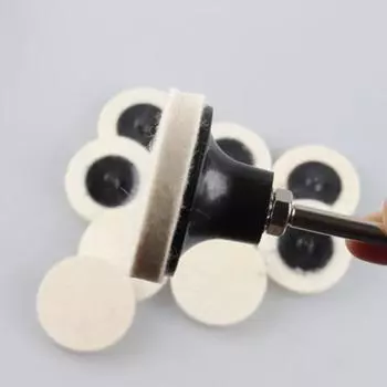 Электроинструмент-10 шт., 50 мм/2 дюйма, диск из спрессованного шерстяного фетра, полировальные подушечки, колеса + 1 держатель