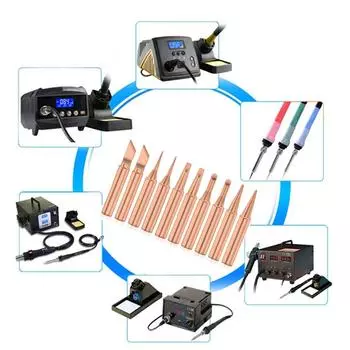 Электроинструмент-10 шт. жала для паяльника I+B+K+2.4D+3C 900MSПаяльник из чистой меди, без свинца