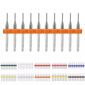 Электроинструменты, сверла для печатных плат, 10 шт., карбидные витые платы для печатных плат 0.1mm