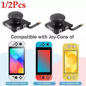 Электромагнитный джойстик Холла, более чувствительный 3D аналоговый джойстик, модуль потенциометра, джойстик Холла для переключателя/OLED/Lite