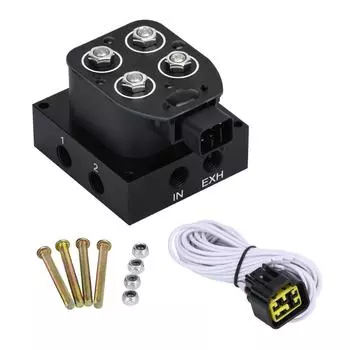 Электромагнитный клапан 12 В для автомобиля/мотоцикла, пневмоклапан коллектора подвески (0–200 фунтов на квадратный дюйм), контрольная подушка безопасности, подвеска