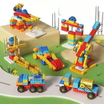 Электромеханические передачи Наука и образование Электрические строительные блоки Крупные частицы Дистанционное управление Программирование Детские образовательные сборочные игрушки 34.5*14*28cm