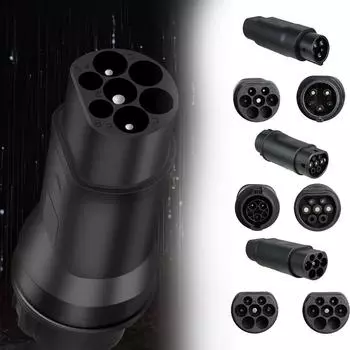 Электромобиль 32A зарядный блок питания преобразователь головка с высоким огнестойкостью ПК адаптер для Tesla EV гнездо зарядный преобразователь Conne K5O7