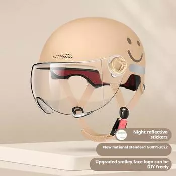 Электромобиль мотоциклетный шлем женский летний шлем мужской национальный стандарт аккумуляторный шлем универсальный электромобиль на четыре сезона