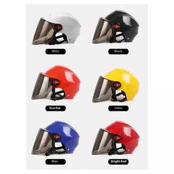 Электромобильный шлем, мужской и женский, универсальная каска, легкий полукаск красный