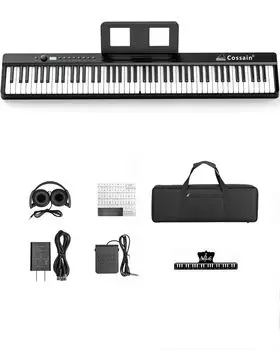 Электронная 88 настольная 128 128 две музыкальные навигации для детей и фортепиано, клавиши, складная, полутяжелая клавиатура, легкая, фортепиано, тоны, ритмы,