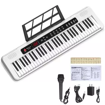 Электронная электронная 61 60 демо 200 200 электронная клавиатура с ЖК-дисплеем для легкого пианино, клавиатура, клавиши, клавиатура, пианино, песни, тоны, встроенный