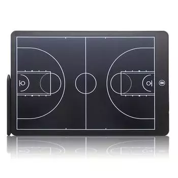 Электронная баскетбольная тренерская доска, ЖК-экран, тактическая маркерная доска с ручкой, баскетбольная тренерская доска с функцией блокировки чёрный