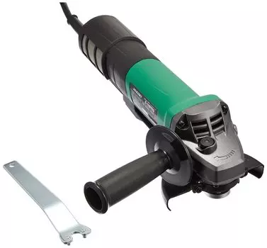 Электронная дисковая шлифовальная машина HiKOKI с тормозом. Лопастной переключатель. Оснащена системой уменьшения отдачи и механизмом предотвращения повторного запуска. Диаметр игрушки 100 мм.