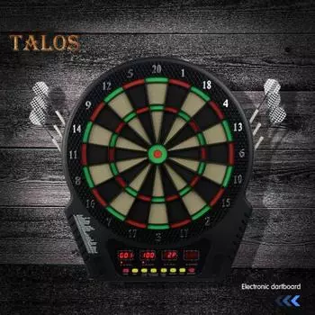 Электронная доска для дартса со светодиодным дисплеем, цифровая доска для подсчета очков, набор из 6 дротиков и 24 наконечников для дротиков, поддержка 16 игроков US Plug