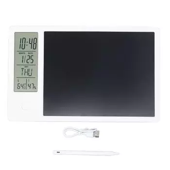 Электронная доска для письма с календарем, многофункциональный легкий электронный календарь с блокнотом для белый