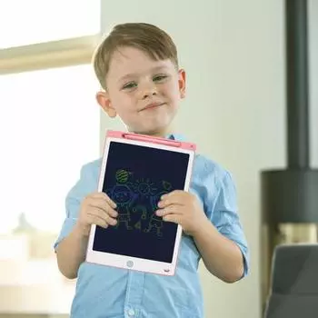 Электронная доска для рисования и письма с большим экраном, многоразовый безрадиационный ЖК-планшет для письма, образовательное обучение 8.5inch синий