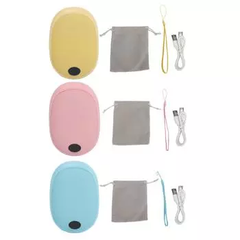 Электронная грелка для рук с регулируемой температурой, ЖК-дисплей, портативная перезаряжаемая USB-мини-грелка для рук Yellow