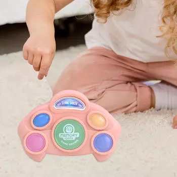 Электронная игра на запоминание, обучающая игрушка для дома, путешествие, 4 последовательности со светом и звуком, повторите A type blue