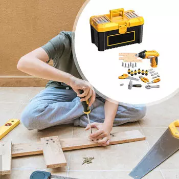 Электронная игрушечная дрель из 35 предметов, детский набор инструментов, коробка для малышей, подарок, строительные инструменты, малыш жёлтый