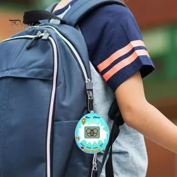 Электронная игрушка для домашних животных 197 животных Мини-цифровая машина для домашних животных Ручная виртуальная игровая консоль для домашних животных Рюкзак Подвеска Дети Взрослые Подарки на день рождения и Рождество синий