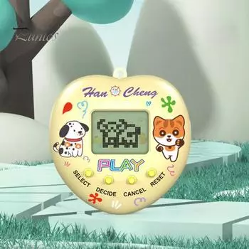 Электронная игрушка для домашних животных 197 животных Мини-цифровая машина для домашних животных Ручная виртуальная игровая консоль для домашних животных Рюкзак Подвеска Дети Взрослые Подарки на день рождения и Рождество розовый